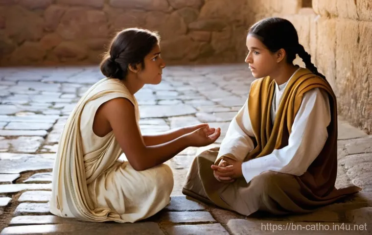 가톨릭 청년 운동의 역사 - **Prompt 1: Early Christian Youth in Ancient Rome**
    "A group of young Christian men and women, d...